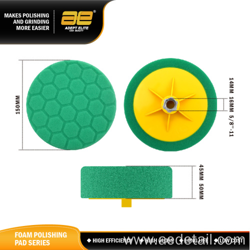 Honeycomb Structure Sponge Polishing Pad with Back Plate